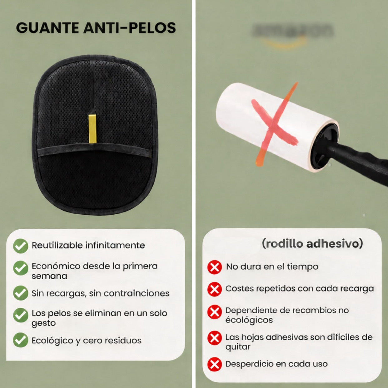 Guante Anticabello Reutilizable y Ecológico